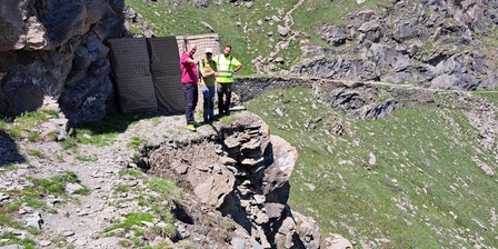 Lavori sotto il Colle della Vecchia nel Parco naturale Orsiera Rocciavrè