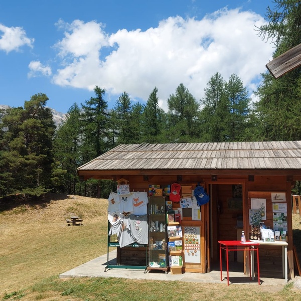 Punto info Ser Blanc nel Parco naturale del Gran Bosco di Salbertrand