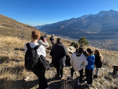 Mompantero, 10 décembre : sortie à Rocca del Chiodo avec une classe du lycée Norberto Rosa de Bussoleno
