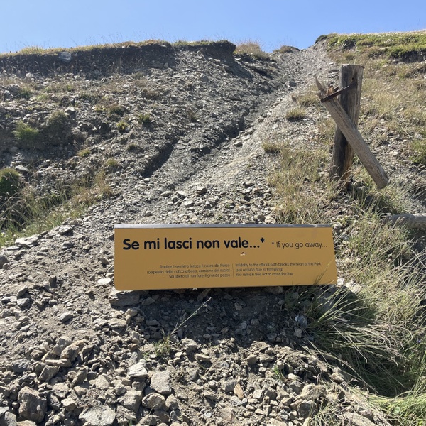 Le nudge positionné dans la zone du Colle dell\u0027Assietta.