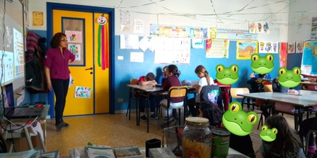 Attività in aula durante il progetto zanzare.