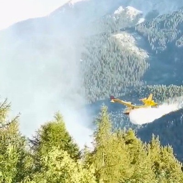 14 juillet 2026 \u002D Incendie de forêt dans le hameau de Villard (Commune d\u0027Oulx)