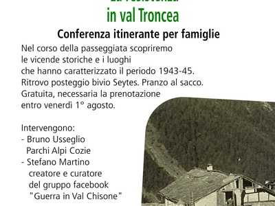 4 agosto Escursione Resistenza in Val Troncea