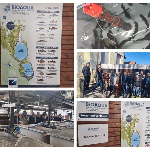 Stock images of the Entity\u0027s visit to the BIOAQUA Center in Avigliana
