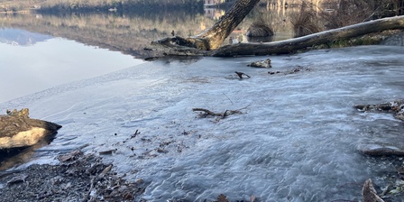 Giovedì 8 gennaio 2026. Al culmine dell\u0027ondata di freddo si registra una scarsa presenza di ghiaccio sul Lago Piccolo di Avigliana.