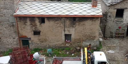 Un\u0027immagine del cantiere alla Certosa di Montebenedetto.