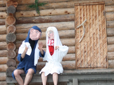 Ecomusée Colombano Romean \u002D Sauna à vapeur \u002D scène de la visite
