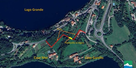 In the photo, the section affected by the closure order of the bridge over the Rio Meana.