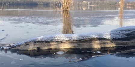 Giovedì 8 gennaio 2026. Al culmine dell\u0027ondata di freddo si registra una scarsa presenza di ghiaccio sul Lago Piccolo di Avigliana.