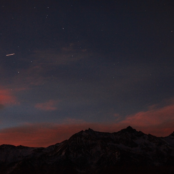 Cielo stellato su Monte Orsiera