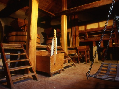 Interno Mulino idraulico del Martinet: locale macine