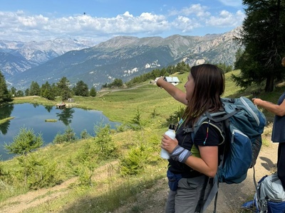 Entrando nel Parco e salendo verso il Col Blegier \u002D Veduta sul Lago Laune